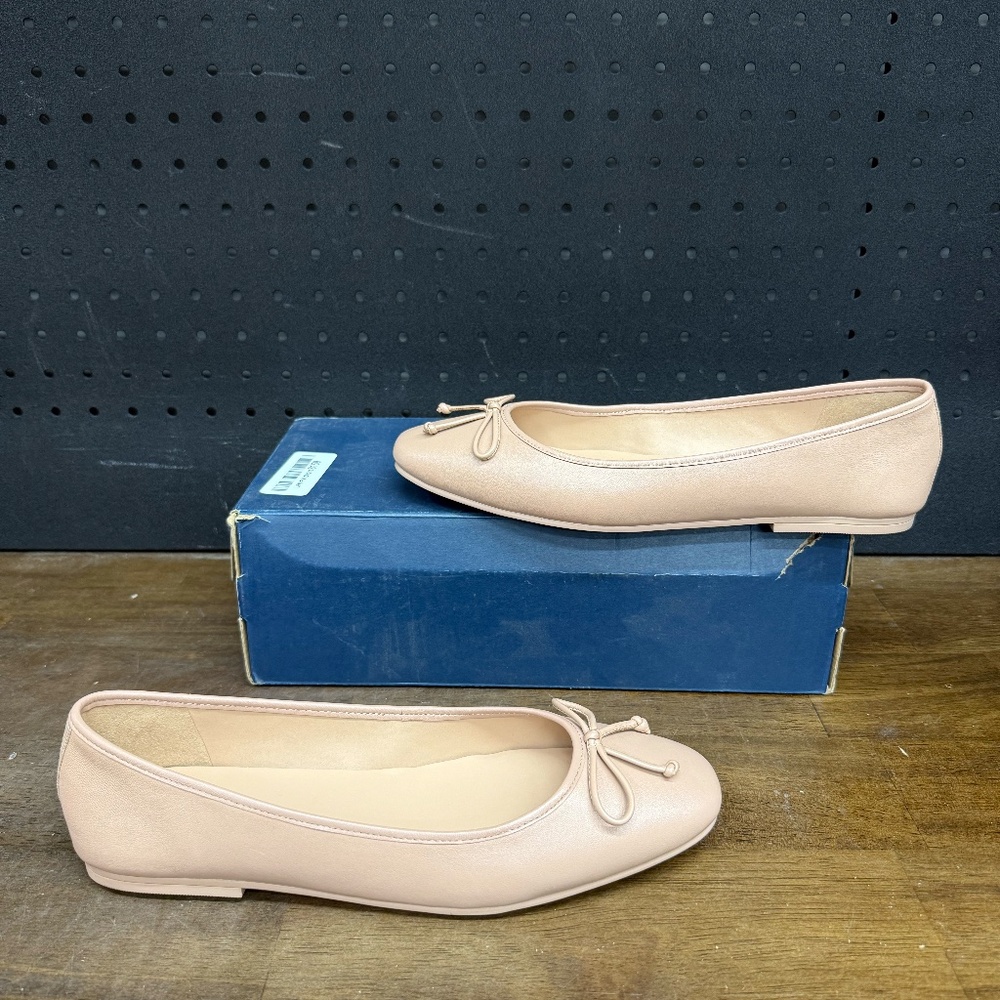 New W/ Box! Women's Cole Haan Yara Soft Nude Ballet Flats Work Causal Size 9